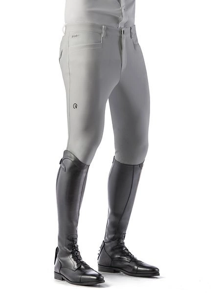 Męskie bryczesy Ego7 EJ z kolanowym lejem - jasnoszare