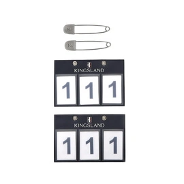 Numerek startowy Kingsland Classic 3-pocket Number plate, 2 szt. - granatowy