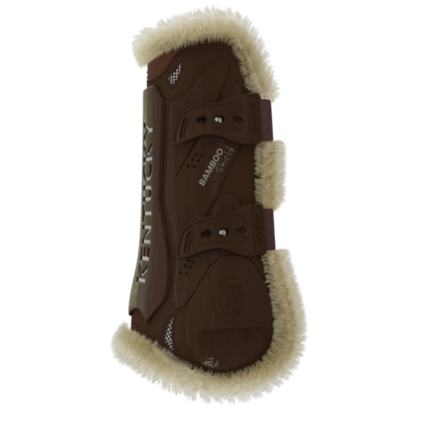 Kentucky Bamboo Vegan Sheepskin Tendon Boots Elastic na przednie nogi - brązowe