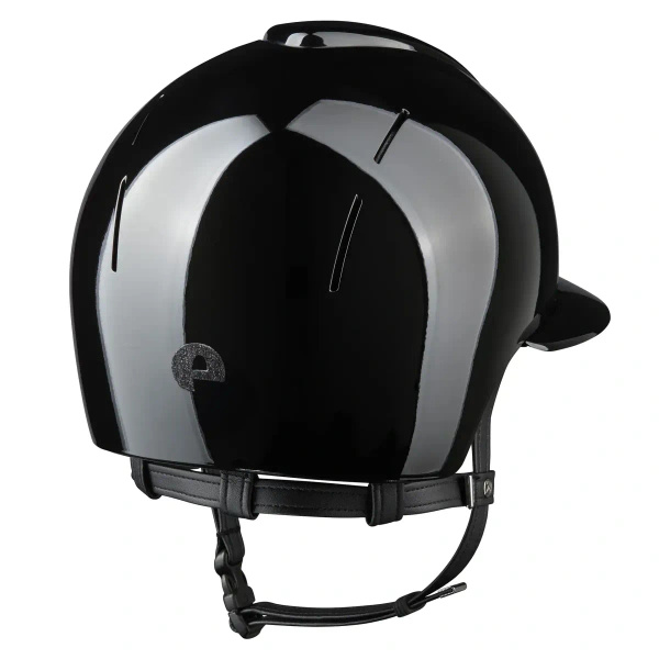 Kask KEP Smart NOVA POLO Polish Star Black - czarny z czarnymi paskami