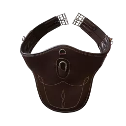 Kentucky popręg z fartuchem - brązowy