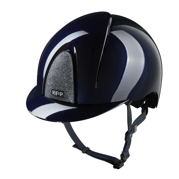 Kask KEP Smart NOVA Polish Star Sliver - granatowy z granatowymi paskami