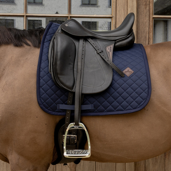 Kentucky czaprak Skin Friendly Saddle Pad Sheepskin Diamond - granatowy
