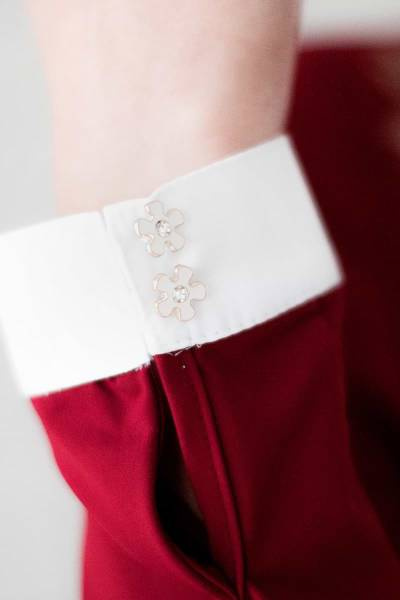 Koszula konkursowa Fleur de Lys Equestrian Ruby - bordowa