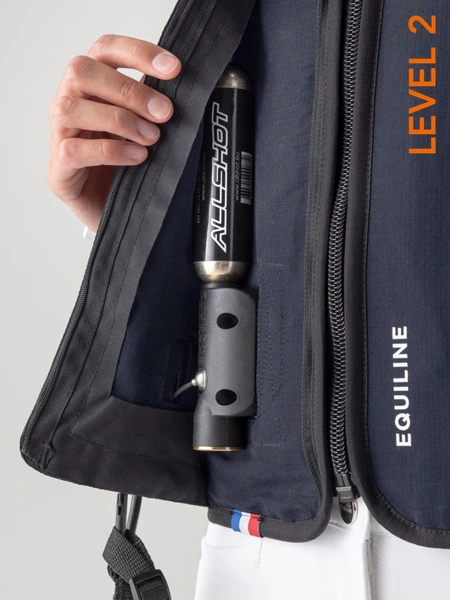 Kamizelka ochronna wybuchowa Equiline Airbag BELAIR LEVEL 2 - granatowa