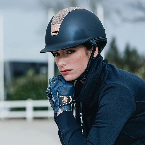 Rękawiczki Samshield V-Skin Swarovski - granat / rose gold