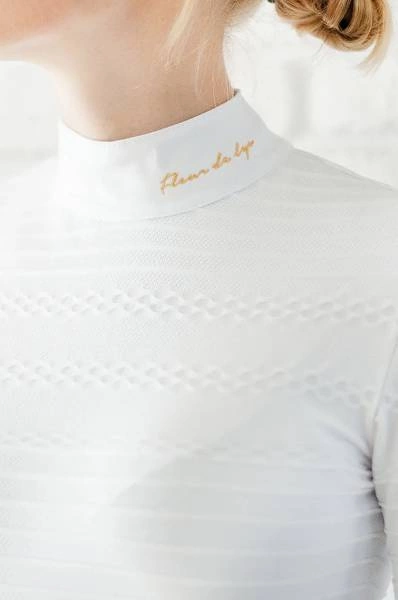 Koszula konkursowa Fleur de Lys Equestrian Violet - biała