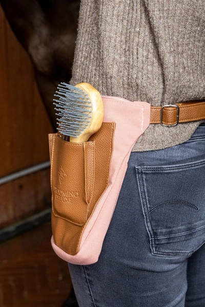 Torba Bag Canvas Kentucky Grooming Deluxe - brąz/pudrowy róż