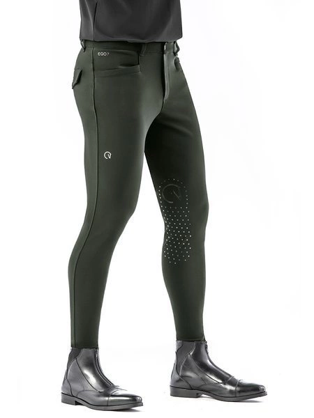 Męskie bryczesy Ego7 EJ z kolanowym lejem - zielone