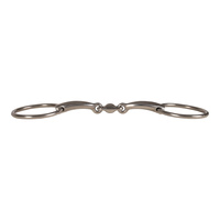 Velari wędzidło Snaffle Double Jointed Loose Ring Stainless Steel 14 mm