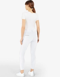 Damskie bryczesy Samshield Clara z pełnym lejem i wysokim stanem - białe