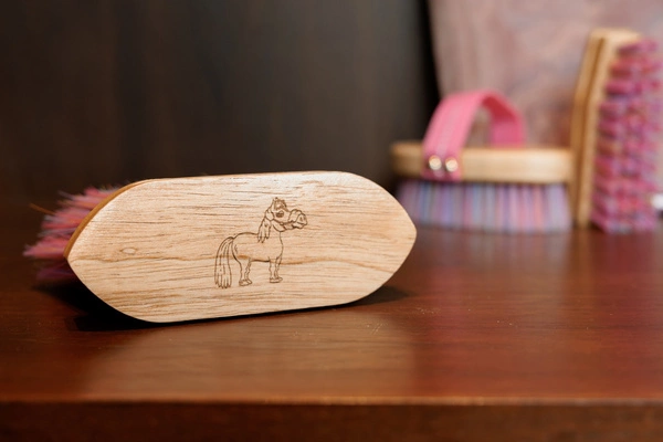 Szczotka z długim włosiem do sierści Sammy Kids Pony Kentucky Grooming Deluxe - różowa