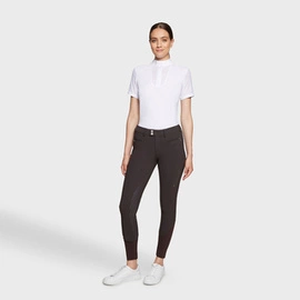 Damskie bryczesy Samshield Diane z pełnym lejem - brązowe