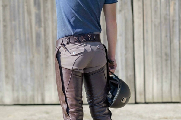 Czapsy Leather Long Chaps Dy'on - brąz