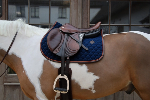 Kentucky czaprak Onion Quilt Neon Leather - granatowy