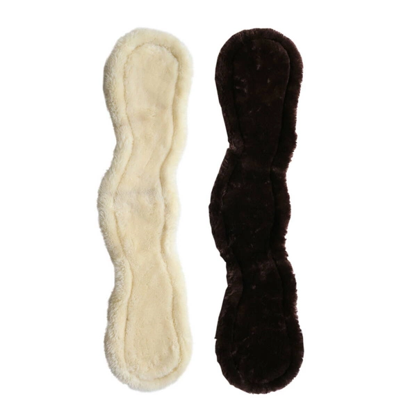 Kentucky anatomiczny ujeżdżeniowy popręg z futrem - brązowy