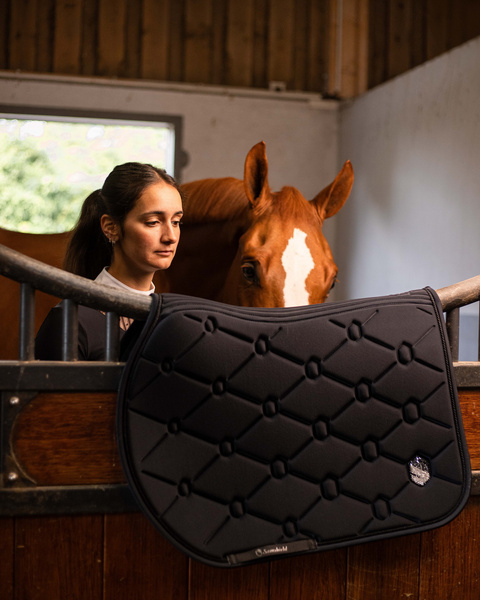 Czaprak Samshield SpineShield Jump Swarovski - czarny