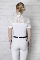 Koszula konkursowa Fleur de Lys Equestrian Cristall  Short - biała