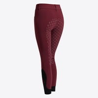 Bryczesy American Full Grip z wysokim stanem Cavalleria Toscana - bordowe