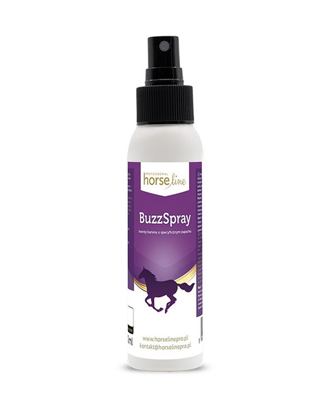 HorseLine BuzzSpray 100ml - naturalny preparat pomagający utrzymać kleszcze, komary i gzy z dala od koni