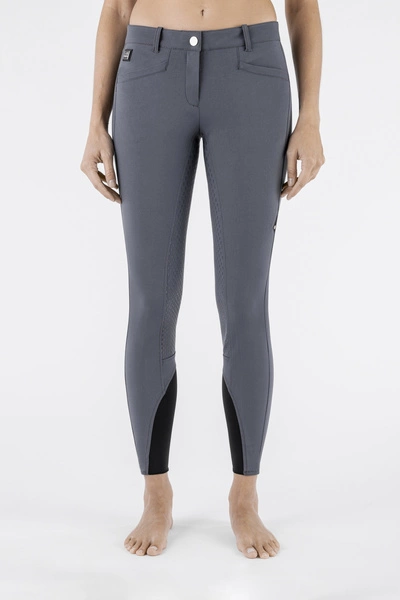 Damskie bryczesy Equiline Cedar z pełnym lejem - szare