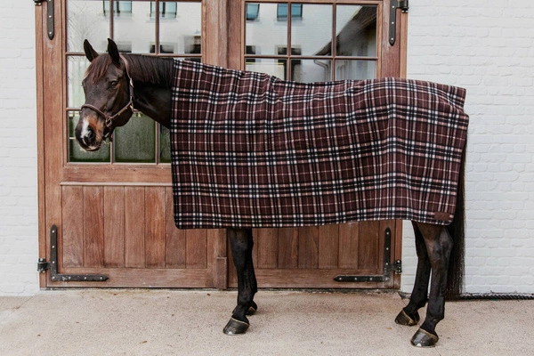 Osuszająca derka Kentucky Heavy Fleece Rug Square Stripes 210x200 cm