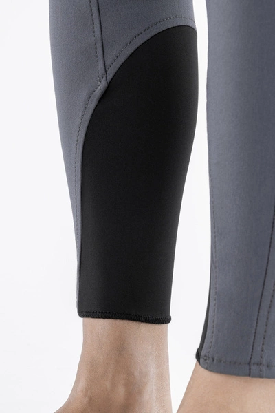 Damskie bryczesy Equiline Cedar z pełnym lejem - szare