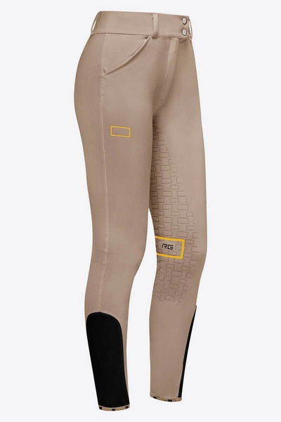 Bryczesy RG Hight Waist Full Grip z wysokim stanem Cavalleria Toscana - beżowe