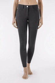 Damskie bryczesy Equiline Ceriek z pełnym lejem X-Grip - czarne