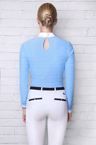 Koszula konkursowa Fleur de Lys Equestrian Cornflower