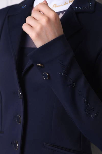 Frak Fleur de Lys Glitter Show - granatowy