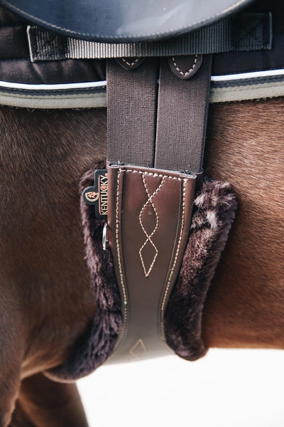 Kentucky wymienne futro do popręgu anatomicznego - brązowe