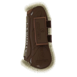 Kentucky ochraniacze Vegan Sheepskin Tendon Velcro - brązowe
