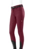 Damskie bryczesy Eqode by Equiline Davina z pełnym lejem Q-Grip - wiśniowe