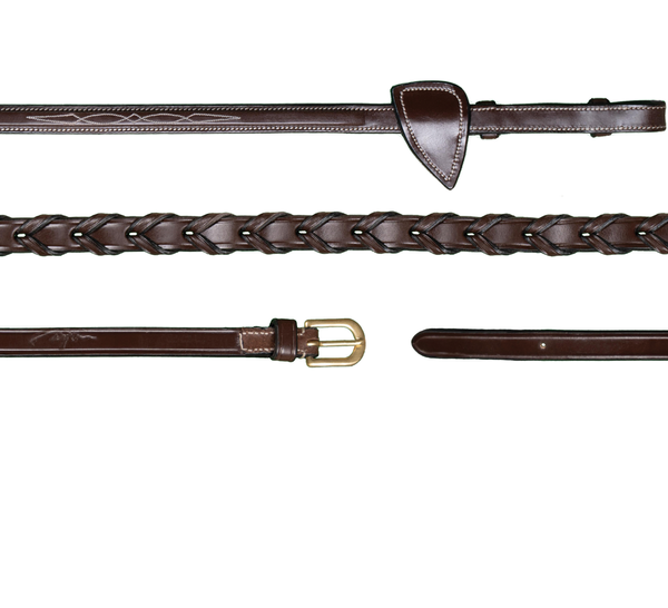 Plecione skórzane wodze 1/2" Dy'on D Collection