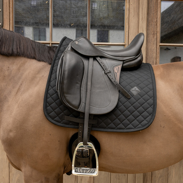 Kentucky czaprak Skin Friendly Saddle Pad Sheepskin Diamond - czarny