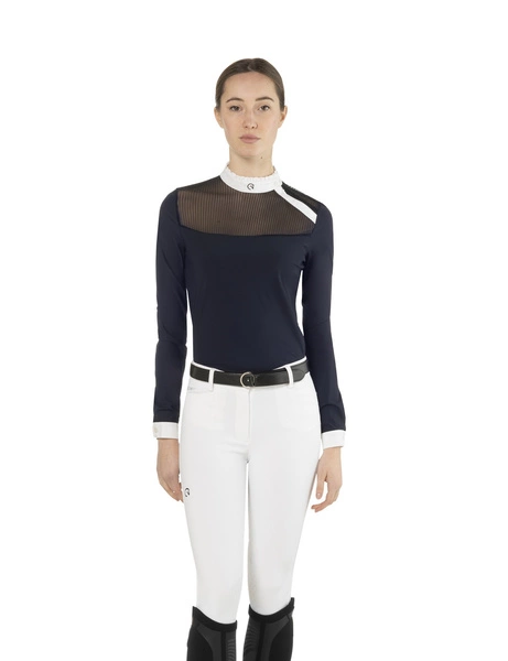 Damska koszula konkursowa z długim rękawem Ego7 Nina - granatowa