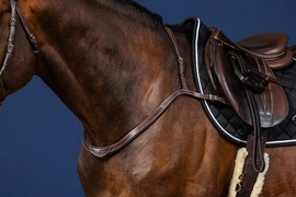 Skórzany napierśnik Dy'on Breast US Jumping - czarny