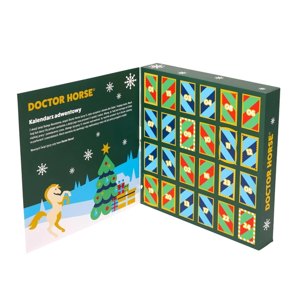 Kalendarz adwentowy Mikołaj Doctor Horse - zielony