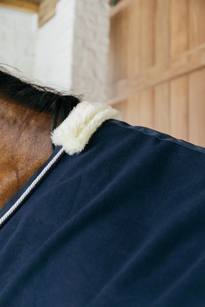 Derka wełniana Kentucky Fleece Rug Vegan Wool - granatowa