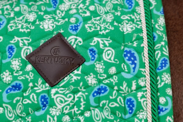 Kentucky czaprak Velvet Printing - zielony/granatowy