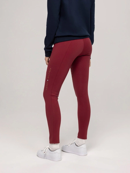 Ocieplane legginsy Tommy Hilfiger Vermont - burgundowe