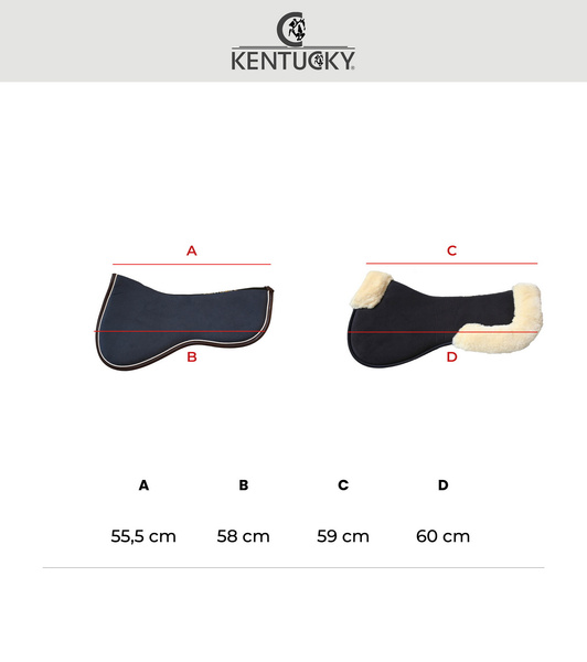 Kentucky anatomiczna podkładka pod siodło obszyta futrem - brązowa
