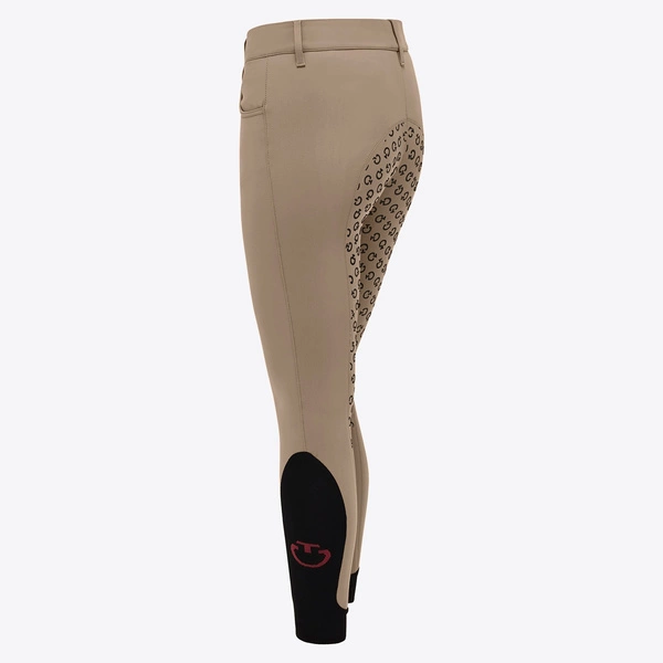 Bryczesy American Full Grip z wysokim stanem Cavalleria Toscana - ciemny beż