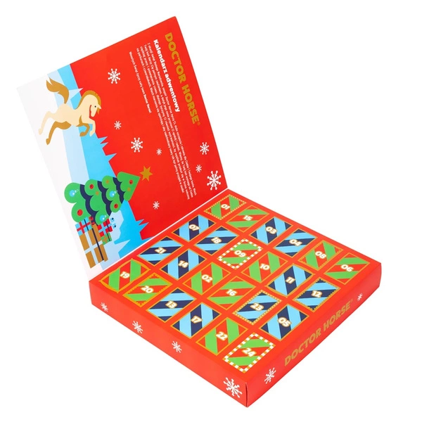 Kalendarz adwentowy Mikołaj Doctor Horse - czerwony