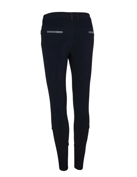 Damskie bryczesy Samshield Adele z kolanowym lejem - granatowe