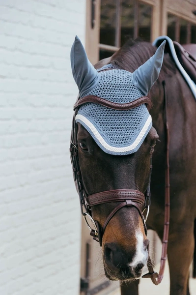 Kentucky nauszniki Wellington Plaited Cord - błękitne