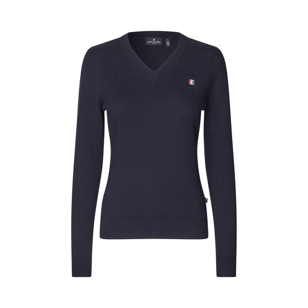 DamskI sweterek Kingsland Classic Ladies V-Neck pullover - granatowy