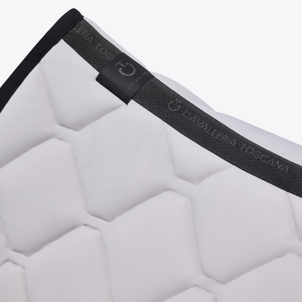 Czaprak Cavalleria Toscana Orbit Quilted - jasnoszary z czarnym logo