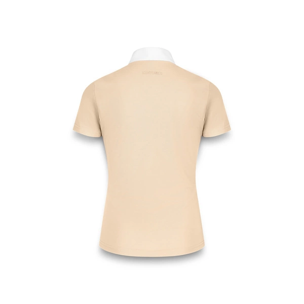 Dziewczęca koszula konkursowa Kentucky Tokyo z krótkim rękawem - beżowa